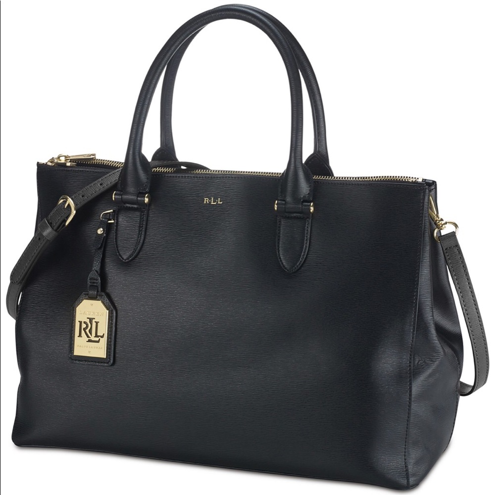 Ralph Lauren Newbury double zip satchel
